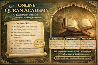 teach quran online with tajweed nazra and hifz