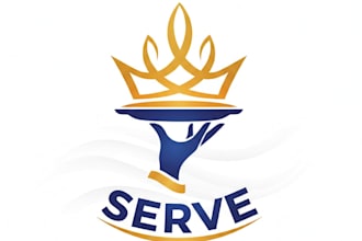 design a professional and dynamic serve logo for your brand