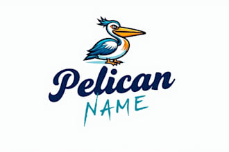 design outstanding pelican bird logo