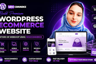 build wordpress ecommerce website, store or webshop using woocommerce