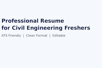 prepare professional resume for civil engineering freshers