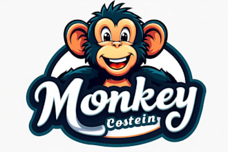 make an amazing monkey head logo