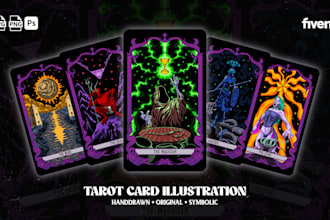 draw tarot card illustrations in my style