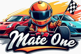 design outstanding motor racing logo