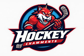 make an amazing hockey sport logo