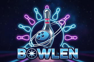 design a professional bowling logo for your brand
