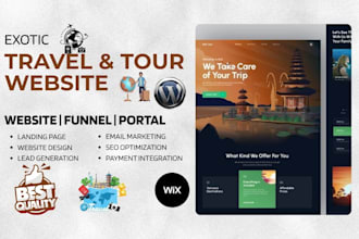 design travel and tour landing page create tour agency do travel booking website
