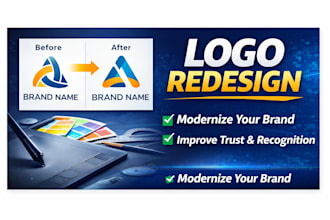 do professional logo redesign for modern brand identity