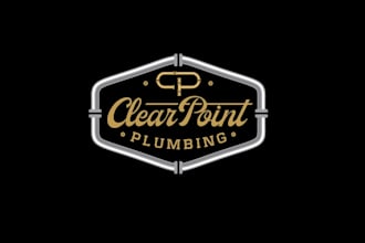 design modern solution plumbing company logo