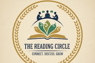 design a creative and professional book club logo for your group