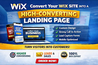 convert your wix website into a high converting landing page