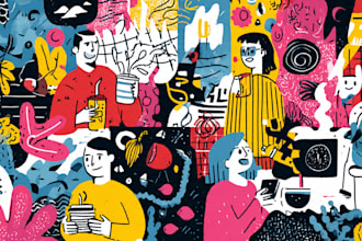make doodle art, inked sketch, portraits and more