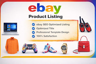 do ebay product listing and ebay product upload
