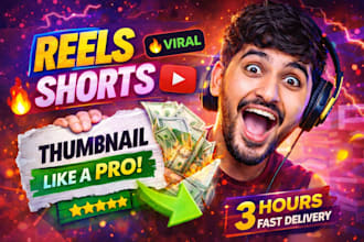 design viral youtube shorts and instagram reels thumbnail
