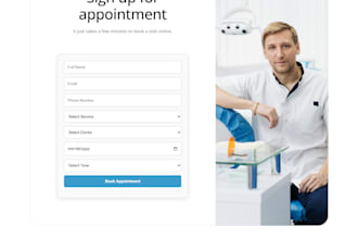 design a modern dental clinic website in wordpress with appointment booking