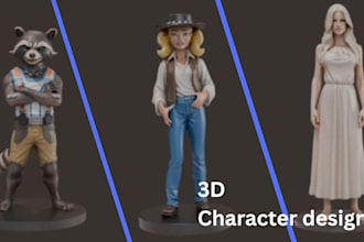 rig sculpt 3d model character model for you using zbrush