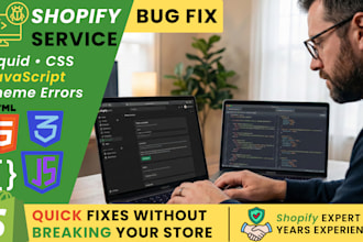 shopify bug fixing and error fix service