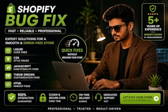 fix shopify bugs, errors, and website issues