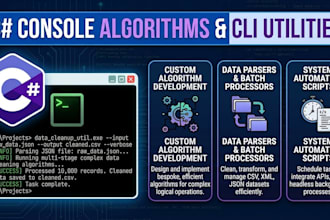 build automated command line tools for data processing and task automation