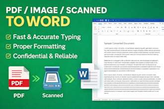 type PDF, image, or scanned documents into word