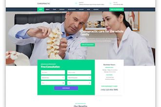 design chiropractic website healthcare medical therapy clinic website