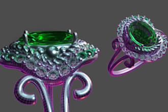 create custom 3d jewelry cad designs ready to cast