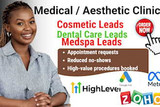 med spa leads aesthetic clinic leads botox filler leads ghl landing page ghl web
