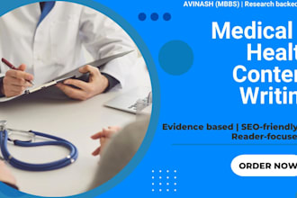 write clear, evidence based medical content