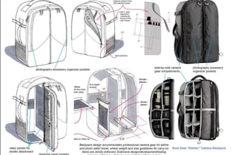 design a fashion handbag, bag, or backpack tech pack