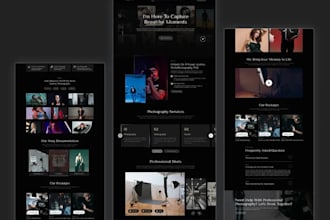 design portfolio website for photographers, artist, filmmaker, videographers