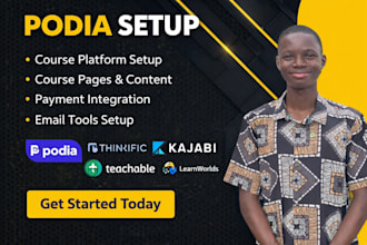 setup your online course website on kajabi thinkific teachable podia learnworlds