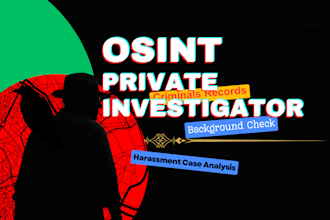 professional private investigation and background check using osint