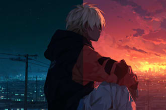 do anime cartoon cover art for your album cover artwork