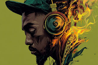 design a hip hop style unique album cover art