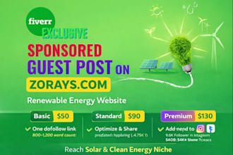 publish permanent sponsored post on zorays solar renewable energy site