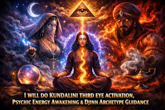 do kundalini third eye activation, psychic energy  awakening, djinn companion