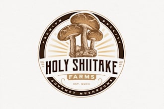 design vintage premium custom agriculture and farm logo