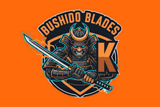 make samurai knight mascot logo design with express delivery