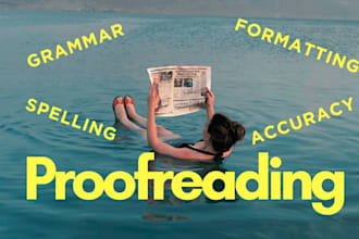 proofread and correct grammar, spelling and punctuation