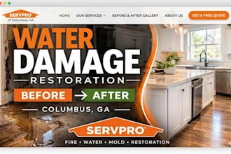 build responsive water damage restoration website water restoration website