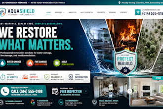 build responsive water damage restoration website water restoration website