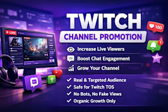 do twitch channel promotion to boost twitch live viewers, livestream engagement