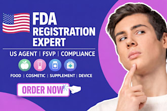 do fda registration, fsvp compliance, and US agent service and import permit
