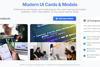 custom UI components design like buttons, forms, cards and more
