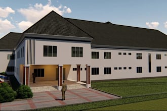 remodel detached villa,furniture layout,luxury private garden,pool,facade render