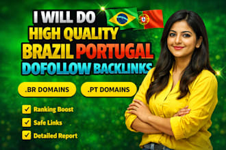 create brazil portugal seo backlinks HQ dofollow br pt local link building