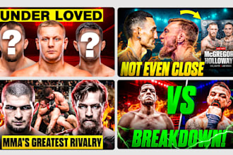 design mma boxing sports thumbnail for youtube