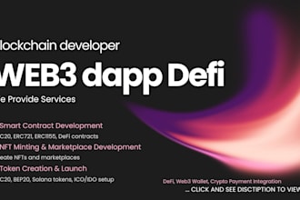 develop blockchain dapp with smart contracts and web3 integration