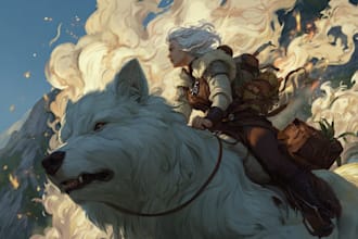 draw your dnd or final fantasy character art in anime style
