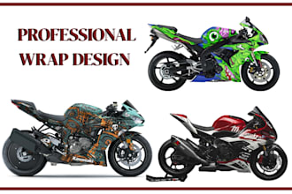 design motorcycle wrap truck wrap car van wrap in 24hours
